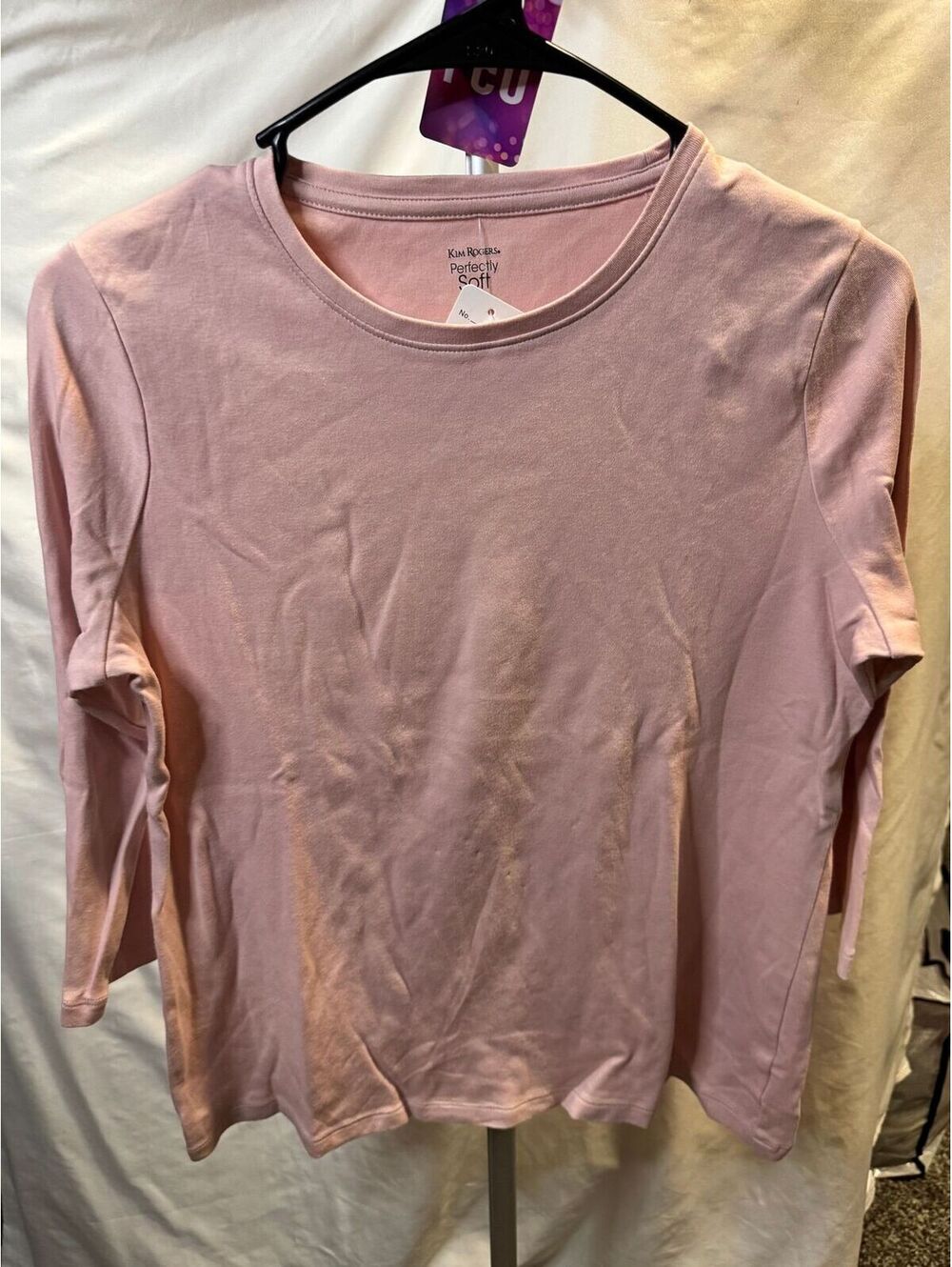 051 Kim Rogers Perfectly Soft Pink Cotton Long Sleeve Shirt PS